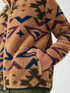 Doug Good Feather High Pile Fleece Full Zip - Desert North Star