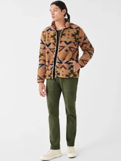 Doug Good Feather High Pile Fleece Full Zip - Desert North Star
