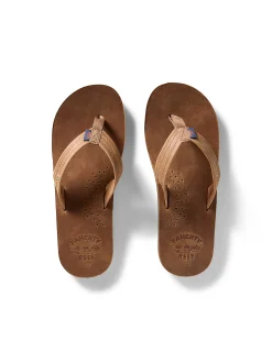 Faherty X REEF Men's Draftsmen Flip Flop - Dark Brown