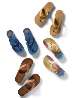 Faherty X REEF Women's Drift Away Flip Flop - Dark Brown