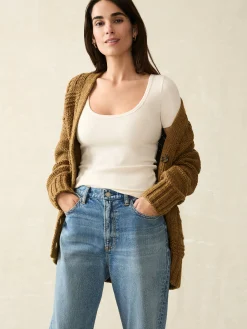 Freestyle Rib Knit Tee - Egret