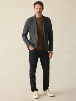 Inlet Knit Blazer - Black Sky Melange