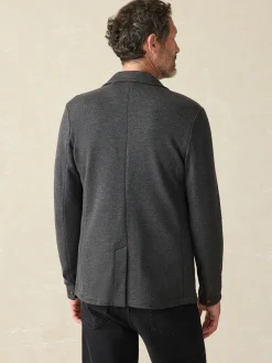 Inlet Knit Blazer - Black Sky Melange