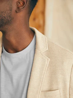 Inlet Knit Blazer - Khaki Fields Melange