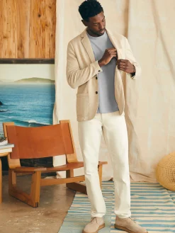 Inlet Knit Blazer - Khaki Fields Melange
