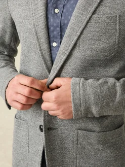 Inlet Knit Blazer - Medium Grey Melange