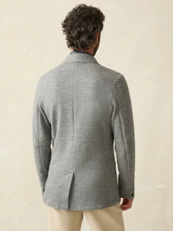Inlet Knit Blazer - Medium Grey Melange