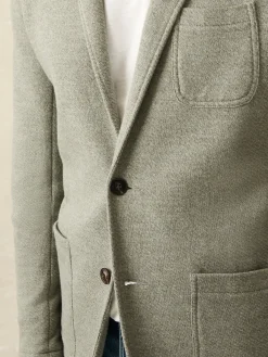 Inlet Knit Blazer - Olive Brush Melange