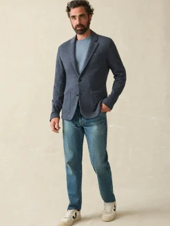 Inlet Knit Blazer (Tall) - Deep Navy Melange