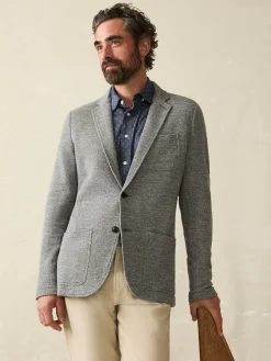 Inlet Knit Blazer (Tall) - Medium Grey Melange