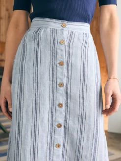 La Jolla Skirt - Day Lily Stripe