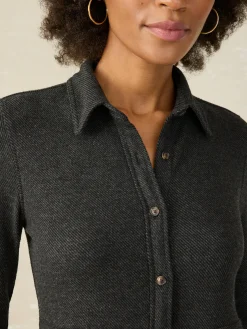 Legend™ Sweater Maxi Dress - Heathered Black Twill