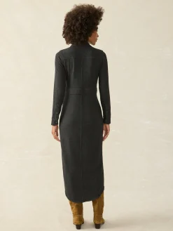 Legend™ Sweater Maxi Dress - Heathered Black Twill