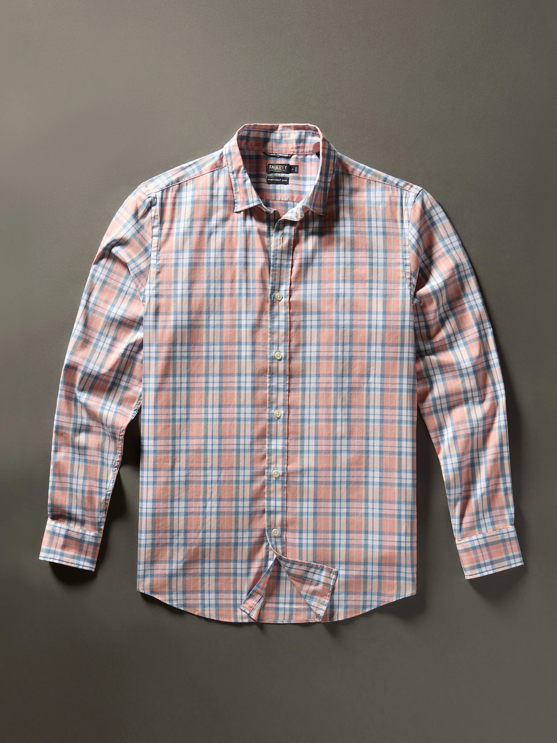 Movement™ Shirt (Tall) - Ocean Coral Plaid