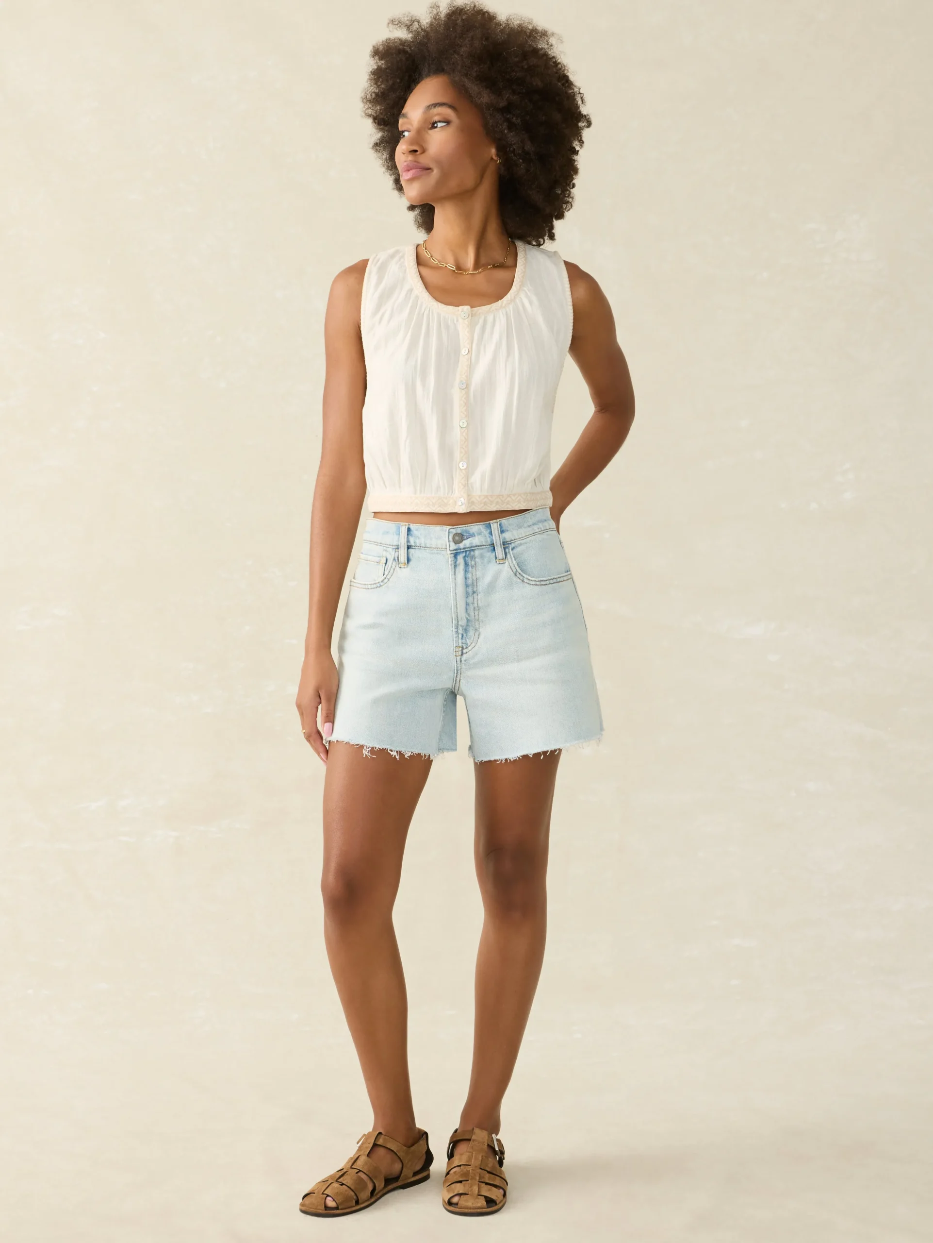 Organic Cotton Denim Short - Cloudbreak Wash