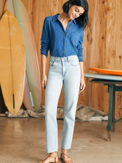 Organic Cotton Slim Straight Denim - Cloudbreak Wash