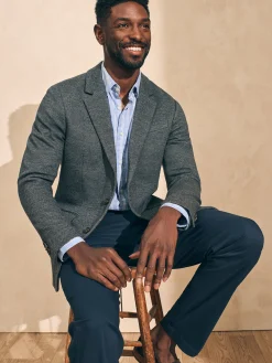 Reserve Twill Knit Blazer - Grey Marl Twill