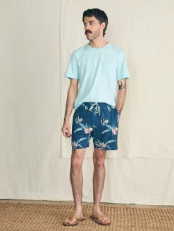 Shorelite Active Swim Short (7" Inseam) - Navy Island Orchid
