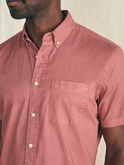 Short-Sleeve Stretch Playa Shirt - Faded Flag