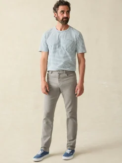 Stretch Terry 5-Pocket Athletic Fit Pant - Iron