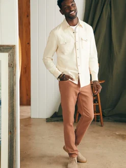 Stretch Terry 5-Pocket Pant (32" Inseam) - Mesa Red