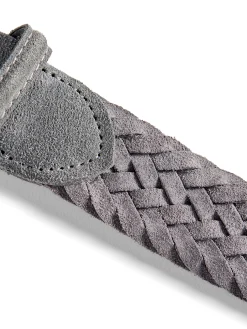 Suede Woven Belt - Grey