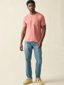 Sunwashed Pocket Tee - Fall Red