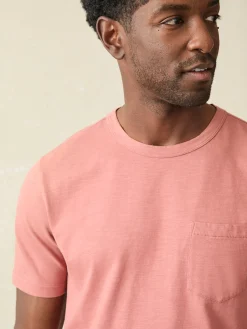 Sunwashed Pocket Tee (Tall) - Fall Red