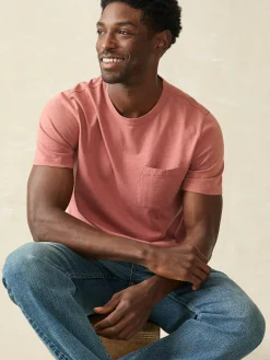 Sunwashed Pocket Tee (Tall) - Fall Red