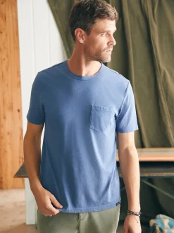 Sunwashed Pocket Tee (Tall) - Blue Horizon