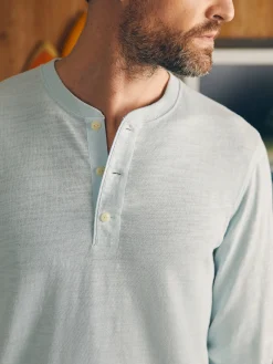 Sunwashed Slub Henley - Sky