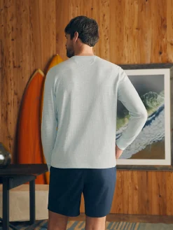 Sunwashed Slub Henley - Sky