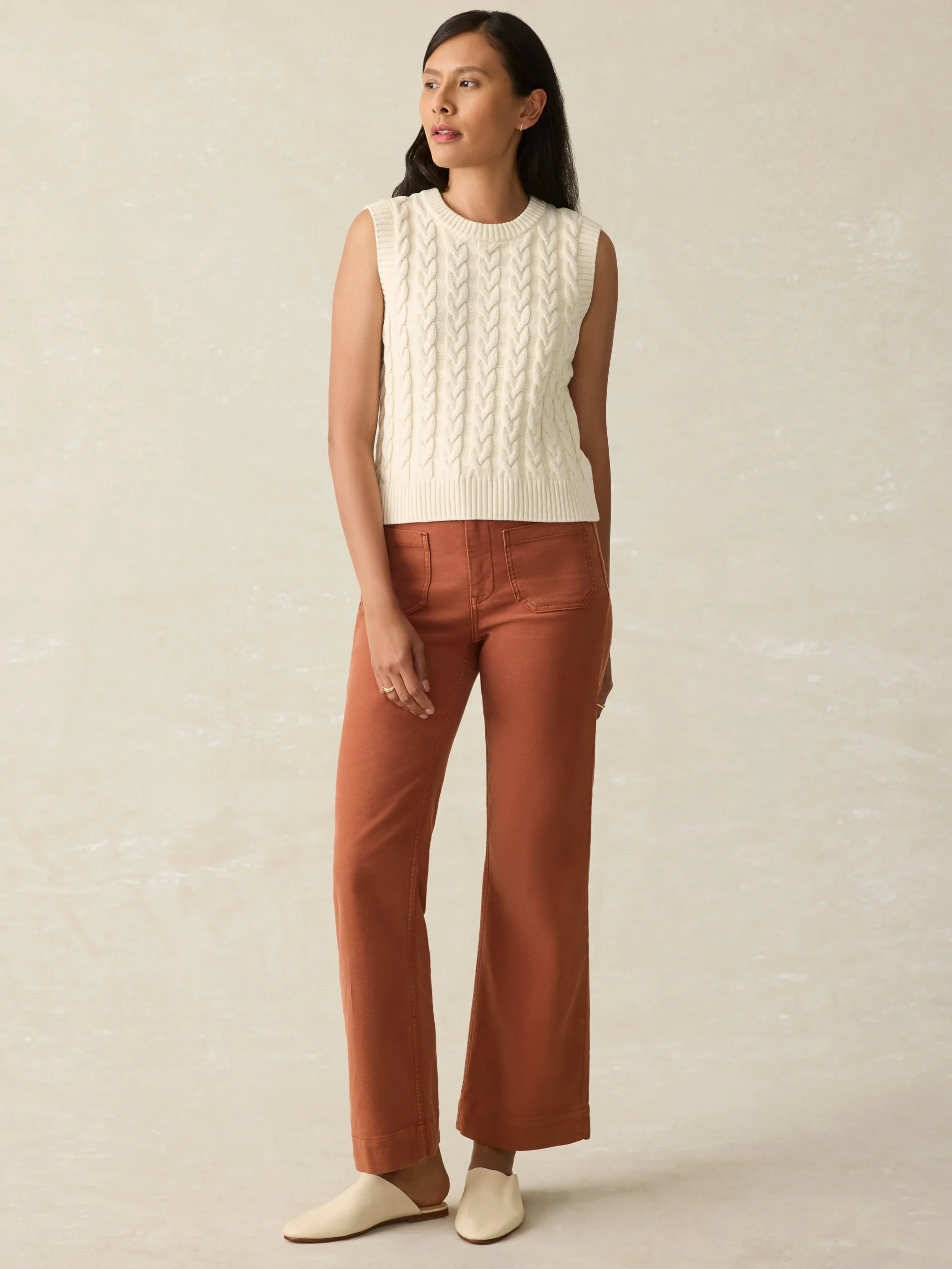 Sunwashed Sweater Vest - White Shell