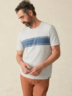 Surf Stripe Sunwashed Tee (Tall) - Heather Grey